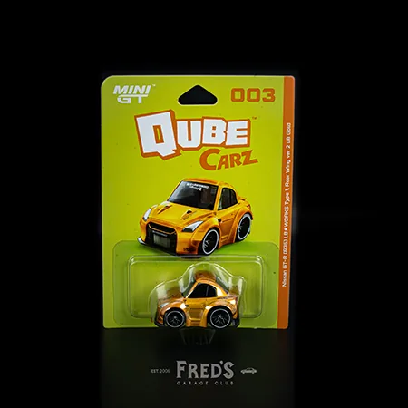 QubeCarz MINI GT QubeCarz 003 Nissan GT-R R35 LB★WORKS Type 1 橘 圖片 4