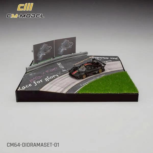 CM MODEL CM Model Diorama Set with Zonda Revo（Complimentary Nürburgring Lap Time Model-Specific Decal）