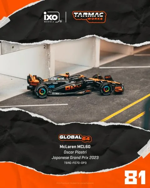 Tarmac Works TARMAC WORKS GLOBAL64 McLaren MCL60 Japanese Grand Prix 2023 圖片 2