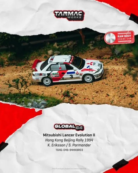 Tarmac Works TARMAC WORKS GLOBAL64 Mitsubishi Lancer Evolution II Hong Kong Beijing Rally 1994 圖片 2