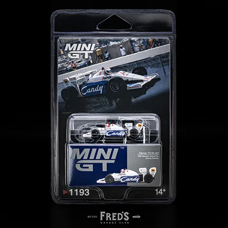 MINI GT MINI GT #1193BL Toleman TG184 #20 Johnny Cecotto 1984 Monaco Grand Prix 吊卡版