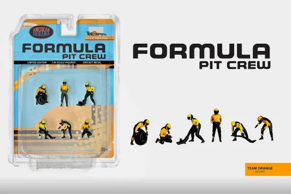 American Diorama American Diorama 1:64 Formula Pit Crew Figures – Team Orange 圖片 6