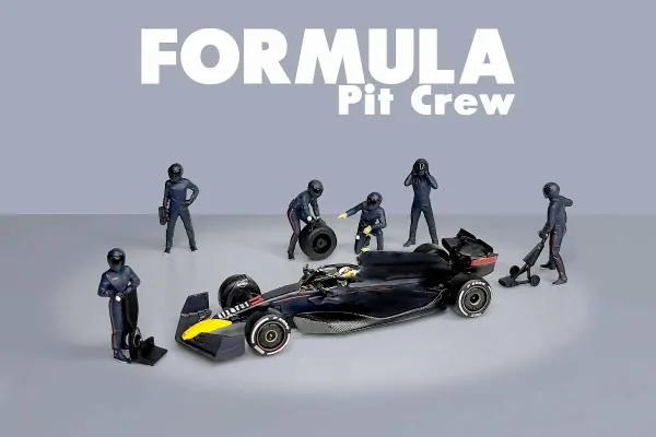 American Diorama American Diorama 1:64 Formula Pit Crew Figures – Team Blue 圖片 5