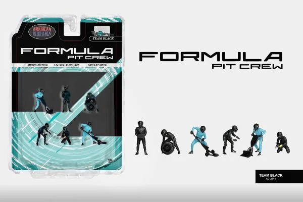 American Diorama American Diorama 1:64 Formula Pit Crew Figures – Team Black 圖片 3