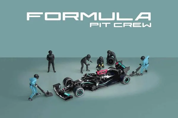 American Diorama American Diorama 1:64 Formula Pit Crew Figures – Team Black 圖片 5