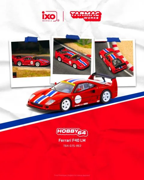 Tarmac Works TARMAC WORKS HOBBY64 Ferrari F40 LM Red 圖片 2