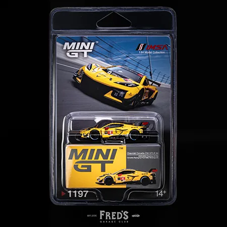MINI GT MINI GT #1197BL Chevrolet Corvette Z06 GT3.R #4 Corvette Racing by Pratt Miller Motorsports 2025 吊卡版