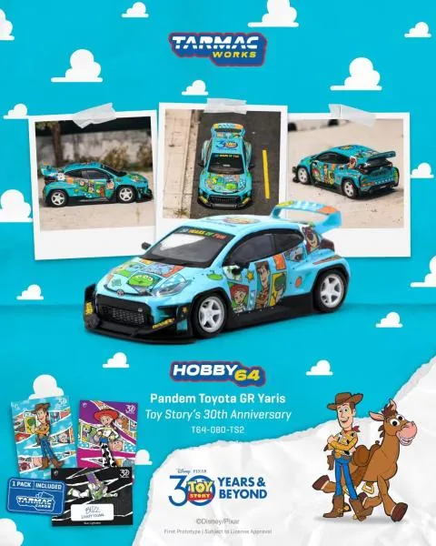 Tarmac Works TARMAC WORKS HOBBY64 Pandem Toyota GR Yaris Toy Story - 30th Anniversary