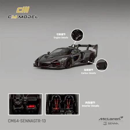 CM MODEL CM Model 1/64 McLaren Senna GTR Dark Gray