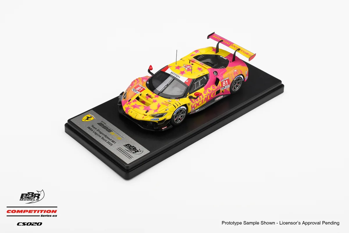 BBR BBR CS020 1/43 Ferrari 296 GT3 #81 Dragon Speed 2025 IMSA Laguna Seca 圖片 5