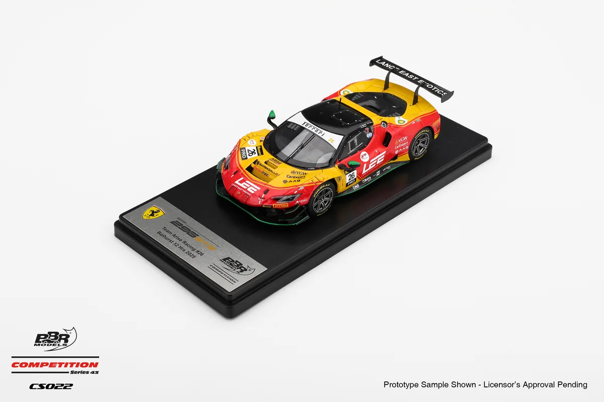 BBR BBR CS022 1/43 Ferrari 296 GT3 #26 ARISE RACING 2025 Bathurst 12 Hrs