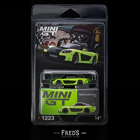 MINI GT MINI GT #1223BL Mazda RX-7 VeilSide Fortune7 Green 吊卡版