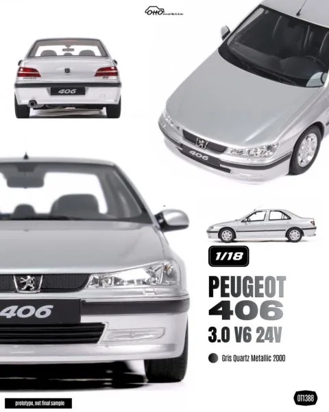 OttO mobile OttO mobile OT1388 1/18 PEUGEOT 406 3.0 V6 24V GRIS QUARTZ METALLIC 2000 圖片 3