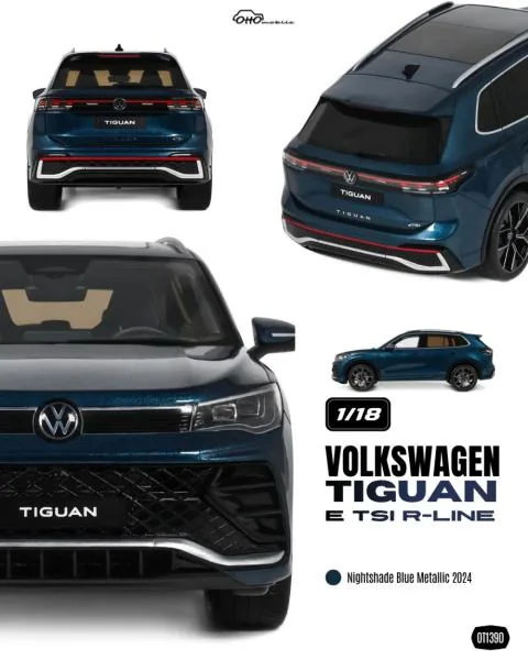 OttO mobile OttO mobile OT139 1/18 VOLKSWAGEN TIGUAN E TSI R-LINE NIGHTSHADE BLUE METALLIC 2024 圖片 3