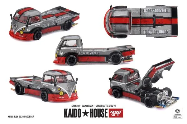 MINI GT × KAIDO HOUSE MINI GT x KAIDO HOUSE KHMG292 Volkswagen T1 Street Battle Spec V1