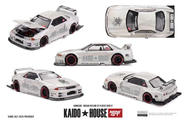 MINI GT × KAIDO HOUSE MINI GT x KAIDO HOUSE KHMG306 Nissan Skyline GT-R (R32) SERI V1