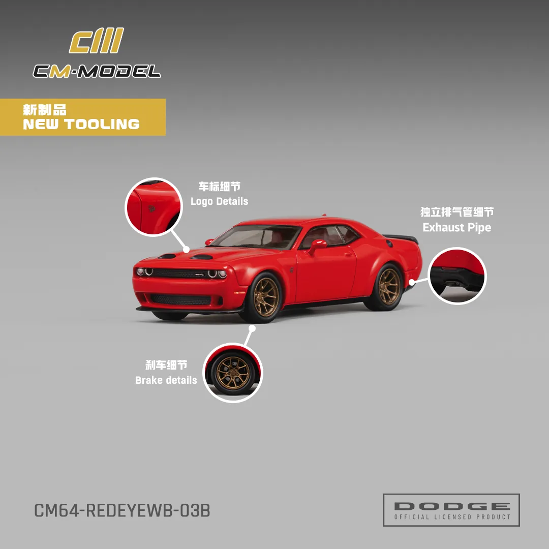 CM MODEL CM Model Dodge Challenger SRT Hellcat Redeye Widebody Torred Clearcoat 圖片 3