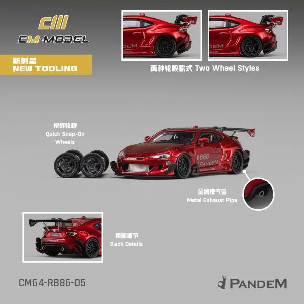 CM MODEL CM Model Toyota GT86 Pandem Widebody V3.5 Metallic red 圖片 3