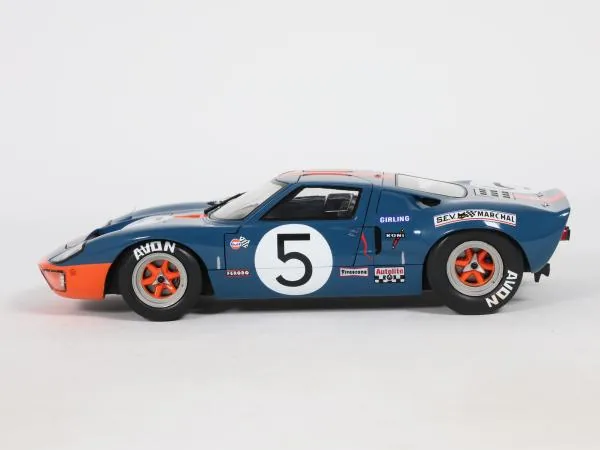SOLIDO SOLIDO S1803013 1:18 FORD GT40 MK.1 DARK BLUE & ORANGE 1968 圖片 3