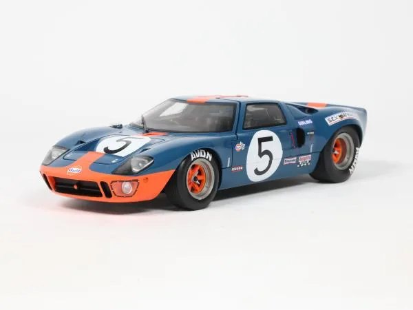 SOLIDO SOLIDO S1803013 1:18 FORD GT40 MK.1 DARK BLUE & ORANGE 1968 圖片 6