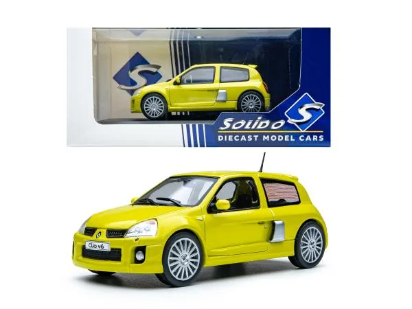 SOLIDO SOLIDO S4318104 1:43 RENAULT CLIO V6 PH.2 ACID YELLOW 2004