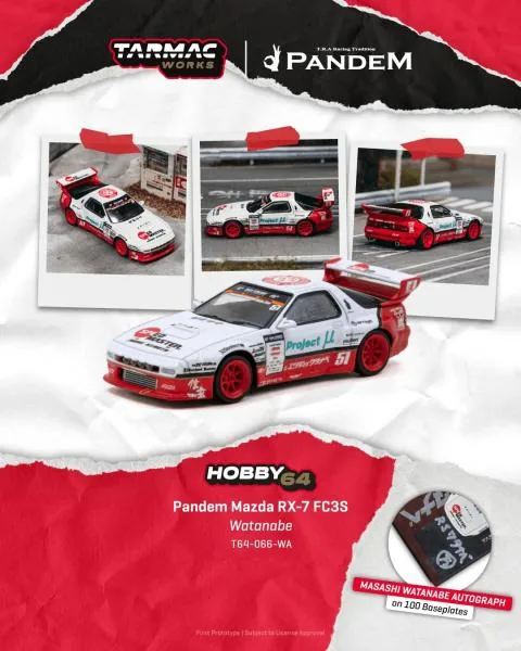Tarmac Works TARMAC WORKS HOBBY64 Pandem Mazda RX-7 FC3S Watanabe