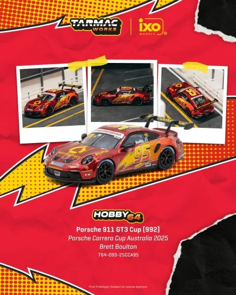 Tarmac Works TARMAC WORKS HOBBY64 Porsche 911 GT3 Cup (992) Porsche Carrera Cup Australia 2025 圖片 3