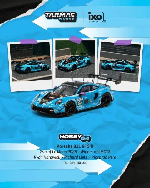 Tarmac Works TARMAC WORKS HOBBY64 Porsche 911 GT3 R 24h of Le Mans 2025 - Winner of LMGT3