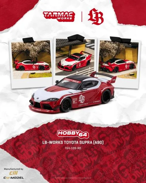 Tarmac Works TARMAC WORKS HOBBY64 LB-WORKS TOYOTA SUPRA (A90) Red 圖片 3